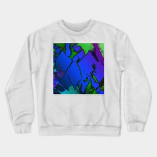 Colliding panels blue Crewneck Sweatshirt